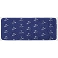 thumbnail image 1 of Navy Blue Kitchen Mat, Floral Pattern Design Little Dots and Flowers Country Life Inspired Art, Plush Decorative Kitchen Mat with Non Slip Backing, 47" X 19", Navy and White, by Ambesonne, 1 of 1