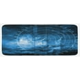 thumbnail image 1 of Navy Blue Kitchen Mat, Modern Ship with Radar Exposure in Screen Digital Electronic Hi Tech Futuristic Concept, Plush Decorative Kitchen Mat with Non Slip Backing, 47" X 19", Blue, by Ambesonne, 1 of 1