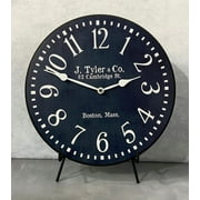 Navy Blue Large Wall Clock | Beautiful Color, Silent Mechanism, Made in USA
