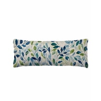 Navy Blue Leaves Body Pillow Cover 20 x 60 Inch Decorative Pillow Cover Green Summer Botanical Rustic Lumbar Pillowcase Seasonal Rectangle Cushion Case for Couch Sofa Bed Living Room