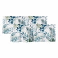 thumbnail image 1 of Navy Blue Leaves Curtain Valances for Windows, Kitchen Valance Window Treatments Panel 2 Pack, Summer Botanical Farmhouse Watercolor Leaf Rod Pocket Short Curtains for Bathroom Bedroom 42 x 18 Inch, 1 of 8