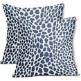thumbnail image 1 of Navy Blue Leopard Print Pillow Covers Set of 2 18x18 Inch Cheetah Cotton Linen Decorative Throw Pillow Case Animal Skin Cushion Cover for Bedroom Sofa Living Room Couch Chair Bold and Trendy, 1 of 6