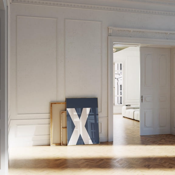 Navy Blue Letter X College Dorm Decor Monogram Nursery Letter Preppy Initial Wall Art Home Decor #2688, 16x24 UNFRAMED