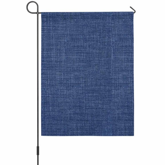 Navy Blue Linen Garden Flag 12x18 Inch Farmhouse Pure Color Country Vintage Double Sided Outdoor Garden Flags Welcome House Flag Decorative Yard Flags for Outside Holiday Decoration