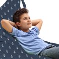 thumbnail image 1 of Navy Blue Lounger Chair Bag, Nautical Classical Pattern Little Anchor Sea Travel Cruise Theme, High Capacity Storage with Handle Container, Lounger Size, Bluegrey White, by Ambesonne, 1 of 5