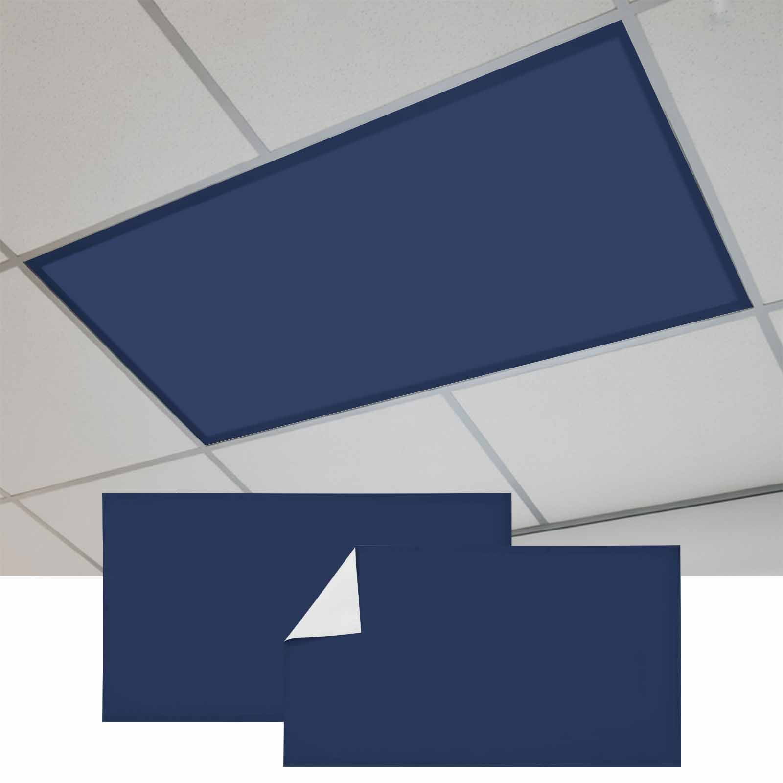 Navy Blue Magnetic Fluorescent Light Covers for Ceiling Lights 2 x 4 ...