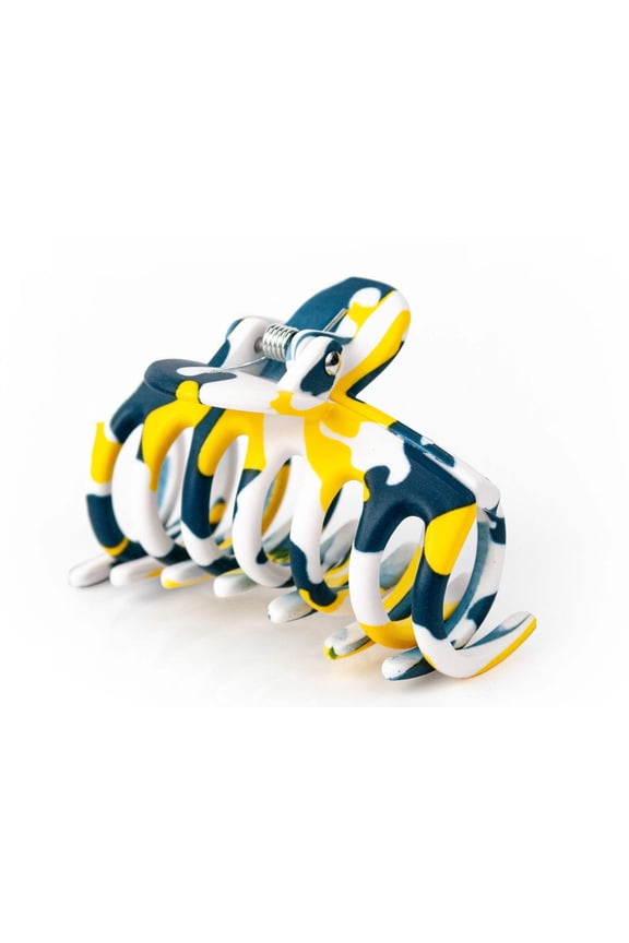 Navy Blue, Maize White Hair Clip (2 pack)