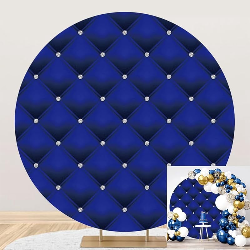 Anniversaire - Backdrop - Marbre bleu main image 0