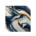 thumbnail image 1 of Navy Blue Marble Cloth Napkins Washable Set of 4, Gold Modern Art Reusable Dinner Table Napkins Cloth Bulk for Weddings Kitchen Restaurants Hotel Events Parties 20 x 20 Inch, 1 of 9