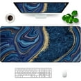 thumbnail image 1 of Navy Blue Marble Mouse Pad XXL Large Mouse Pad for Desk 35x15.7x0.12inch Desk Mat Gaming Mouse Pad (Dark Blue), 1 of 6
