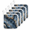 thumbnail image 1 of Navy Blue Marble Pot Holders for Kitchen Heatproof Potholder, 5 Pack Modern Art Contemporary Yellow Hot Pads Multipurpose Oven Pads Cloth Potholders Trivet for Cooking Baking, 1 of 8