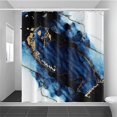 thumbnail image 1 of Navy Blue Marble Shower Curtain Abstract Dark Blue Polyester Waterproof Bathroom Decoration Modern Luxury Gold Glitter Fabric Bathtub RV Curtains with Hooks (72"x84) Elevate Your Bath with El, 1 of 6