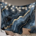 thumbnail image 1 of Navy Blue Marble Small Tapestry for Bedroom Wall Hanging Tapestry, Luxury Abstract Modern Ceiling Backdrop Tapestries Poster Blanket Wall Decor for Teens Room Living Room Dorm 23" x 28", 1 of 2