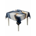 thumbnail image 1 of Navy Blue Marble Table Cloth, Gold Modern Art Waterproof Tablecloth for Square Tables, Reusable Washable Fabric Table Cover for Restaurant Kitchen Dining Tables 60"x60", 1 of 6