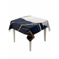 thumbnail image 1 of Navy Blue Marble Table Cloth, Modern Ink Painting Art Abstract Waterproof Tablecloth for Square Tables, Reusable Washable Fabric Table Cover for Restaurant Kitchen Dining Tables 54"x54", 1 of 6