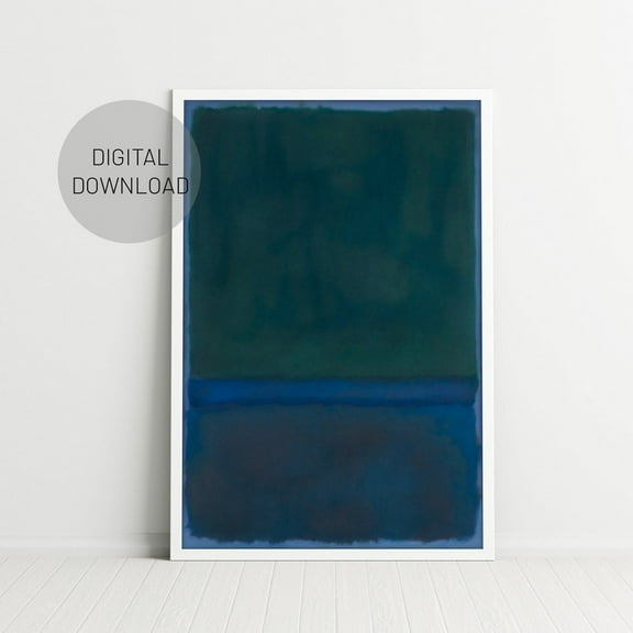 Navy Blue Mark Rothko Print Poster Rothko Expressionist Art Blue Gallery Wall Art Blue Rothko Poster Decor For Living Room Bedroom