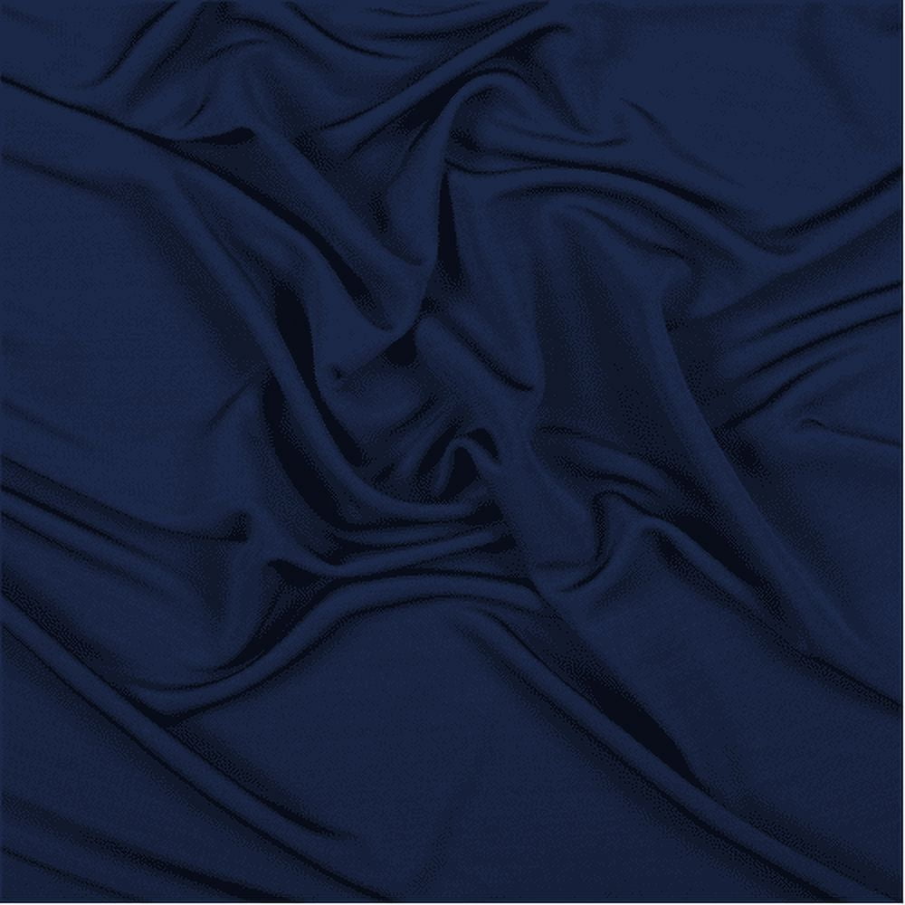 Navy Blue Matte Jersey, Fabric By the Yard