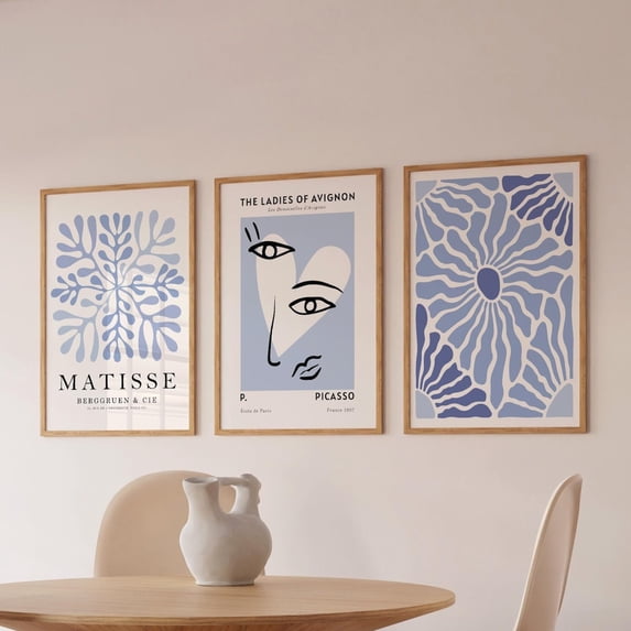 Navy Blue Mid Century Wall Art Prints - Walmart.com