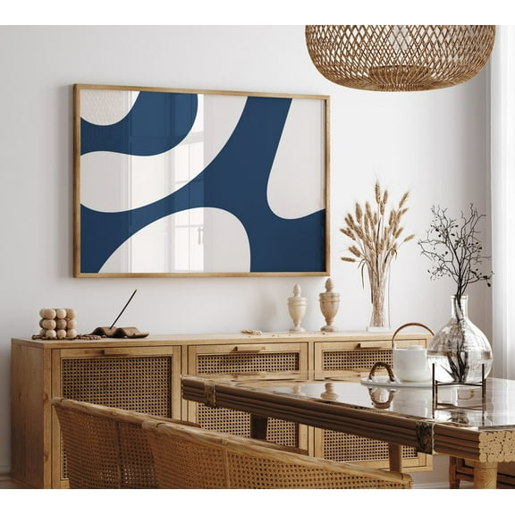 Navy Blue Modern Abstract Print // Navy Minimalist Wall Art, Modern Art Print, Minimalistic Wall Decor, Navy Wall Art, Wall Art, Modern Wall Decor, 8x12 UNFRAMED