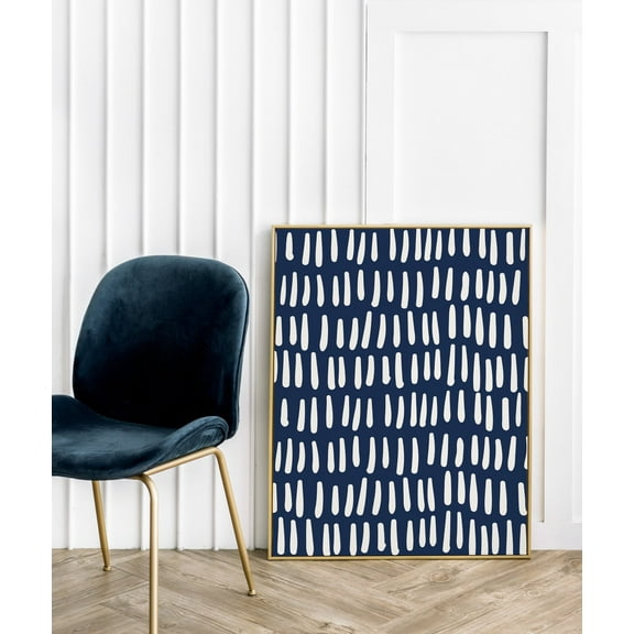 Navy Blue Modern Abstract Print // Organic Minimalist Art, Modern Art Print, Navy Blue Wall Art, Blue Wall Art, Boho Art, Wall Art, Modern Wall Decor, 24x36 UNFRAMED