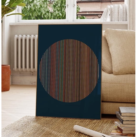 Navy Blue Modern Home Studio Wall Decor