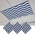 thumbnail image 1 of Navy Blue Moire Fluorescent Light Covers, Water Ripple Stripe Farmhouse Magnetic Light Covers for Ceiling Lights, Fluorescent Ceiling Shade Filters for Classroom Bedroom Office 4x2Ft x 3PCS, 1 of 8