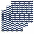 thumbnail image 1 of Navy Blue Moire Kitchen Dish Towels for Drying Dishes Set of 3, Water Ripple Stripe Farmhouse Waffle Weave Microfiber Hand Tea Bathroom Towels Quick Dry & Absorbent Towel 12x12, 1 of 7