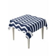 thumbnail image 1 of Navy Blue Moire Table Cloth, Water Ripple Stripe Farmhouse Waterproof Tablecloth for Square Tables, Reusable Washable Fabric Table Cover for Restaurant Kitchen Dining Tables 60"x60", 1 of 6