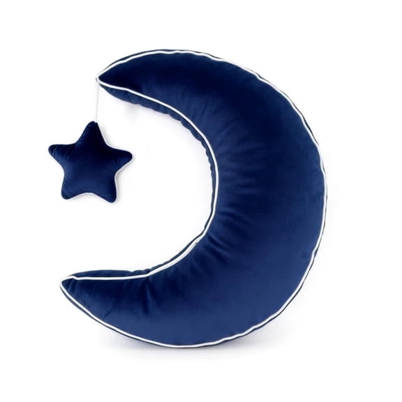 Onechionede Moon Decorative Pillow 22 "x 10" Navy Blue Breathable