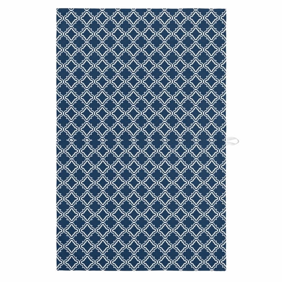 Navy Blue Morocco 1 Pack Kitchen Towel, Water Absorbent Dish Towel, Modern Abstract Classic Geometric Decorative Hand Towels - Quick Drying Cloth for Cooking Baking, 18x28 Inch