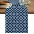 thumbnail image 1 of Navy Blue Morocco Table Runner 72 Inches, Modern Abstract Classic Geometric Bed Runner Dresser Scarves Tabletop for Indoor Outdoor Parties/Ceremony/Banquet, 16" x 72", 1 of 9