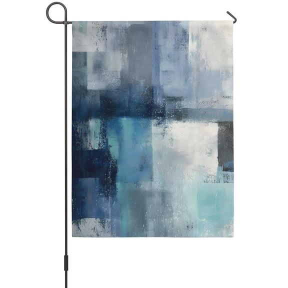 Navy Blue Mottled House Flags For Outdoor, Abstract Dark Blue Mottled Texture Small Double Side Yard Flags Weather Proof House Decor for Lawn Outside Holiday 28 x 40 Inches