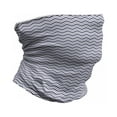 thumbnail image 1 of Navy Blue Neck Gaiter, Chevron Dashed Lines, Unisex, Navy Blue White, by Ambesonne, 1 of 3