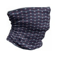 thumbnail image 1 of Navy Blue Neck Gaiter, Nautical Borders, Unisex, Red White Dark Blue, by Ambesonne, 1 of 3