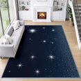 Blue Area Rug With Patterns Navy Blue Night Sky Galaxy Dots Pattern Washable Area Rug,Scattered ...