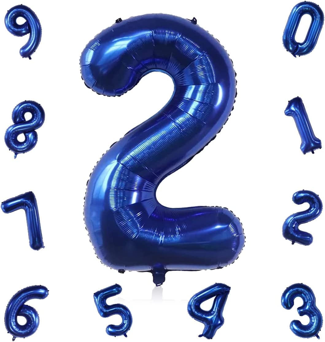 Navy Blue Number 2 CM31 Balloon, 40 Inch Gaint Large Dark Blue Number ...