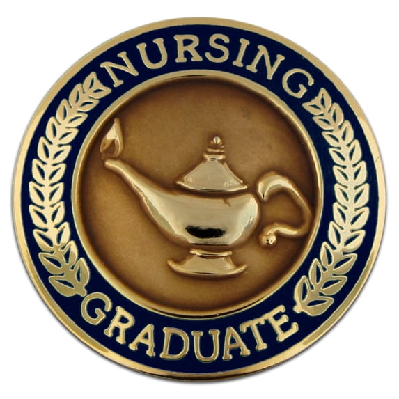 PinMart Navy Blue Nursing Graduate Enamel Lapel Pin