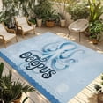 thumbnail image 1 of Navy Blue Octopus Outdoor Rug for Patio/Deck/Porch, Non-Slip Large Area Rug 3 x 5 Ft, Coastal Bubbles Ocean Waves Indoor Outdoor Rugs Washable Area Rugs, Reversible Camping Rug Carpet Runner, 1 of 8