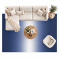 Navy Blue Ombre Area Rug 8'x10', Modern Abstract Gradient Minimalist ...
