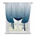 thumbnail image 1 of Navy Blue Ombre Balloon Curtains for Windows, Bedroom Curtains 54 Inch Length, Contemporary Gradient Abstract Art Tie Up Curtains Panels Thermal Insulated Bathroom Curtains Window 42"x54", 1 of 8