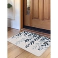 thumbnail image 1 of Navy Blue Ombre Botanical Door Mat&nbsp;Indoor Outdoor Entrance,Non Slip Rug for Kitchen Bathroom Entryway Rug,Watercolor Pastoral Leaf Rustic Washable Doormat Floor Mat for Office 20x31.5 Inch, 1 of 8