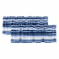 thumbnail image 1 of Navy Blue Ombre Curtain Valances for Windows, Kitchen Valance Window Treatments Panel 2 Pack, Modern Abstract Art Farmhouse Rod Pocket Short Curtains for Bathroom Bedroom 42 x 18 Inch, 1 of 8
