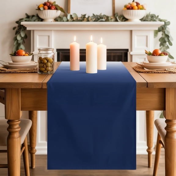 Navy Blue Ombre Dining Table Runner, Modern Abstract Gradient Minimalist Washable Table Runners Kitchen Coffee Table Center Decor for Home Party Holiday Wedding 13 x 48 Inches