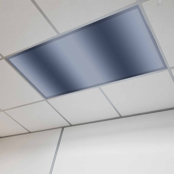 Navy Blue Ombre Fluorescent Light Covers, Modern Abstract Art Farmhouse Gradient Magnetic Light Covers for Ceiling Lights, Fluorescent Ceiling Shade Filters for Classroom Bedroom Office 4x2Ft x 1PCS