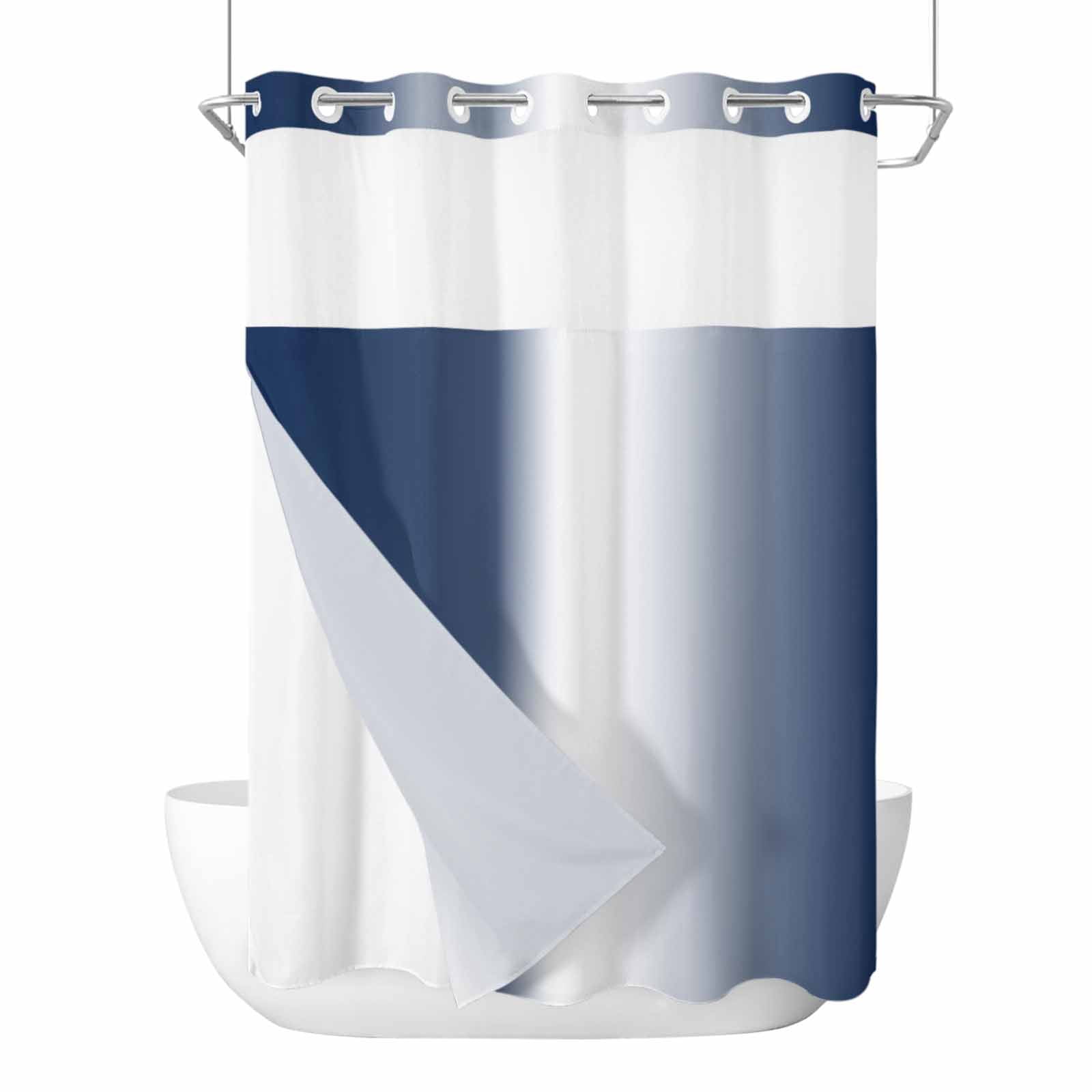 Best HD Pictures about  Shower Curtains Navy Blue And White  with No AI Images