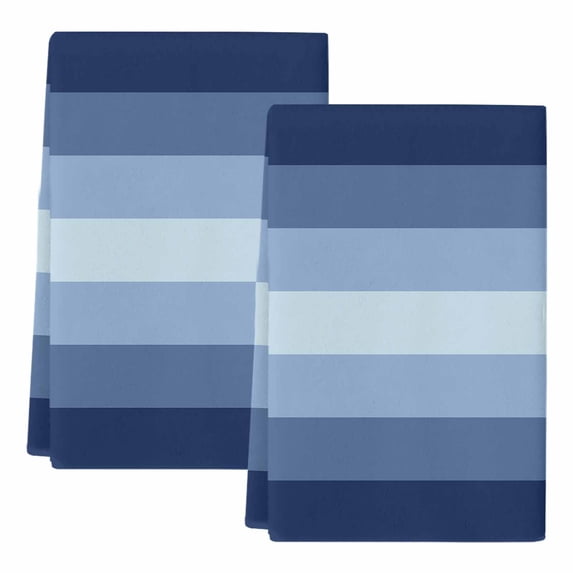 Navy Blue Ombre Kitchen Towels Set of 2, Gradient Navy Blue Woods Farmhouse Soft Microfiber Dish Towels, Absorbent Quick-Dry Washable Dishcloths for Kitchen Cleaning, Drying Dishes, 18x28 Inches