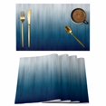 thumbnail image 1 of Navy Blue Ombre Placemats Set of 6, Contemporary Gradient Abstract Art Placemats for Dining Table, Place Mats for Kitchen Tabletop, Waterproof Wipeable Dining Table Mats Set, 1 of 9