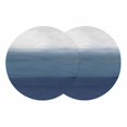 thumbnail image 1 of Navy Blue Ombre Round 13 Inch Placemats Set of 2, Modern Abstract Art Texture HeatResistant Non Slip Place Mats for Dining Table, Wipeable Braided Kitchen Table Mats for Housewarming, 1 of 9