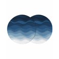 thumbnail image 1 of Navy Blue Ombre Round 13 Inch Placemats Set of 2, Modern Moire Wave Gradient HeatResistant Non Slip Place Mats for Dining Table, Wipeable Braided Kitchen Table Mats for Housewarming, 1 of 9