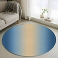 thumbnail image 1 of Navy Blue Ombre Round Area Rug 4ft, Modern Yellow Gradient Farmhouse Art Washable Non-Slip Circle Rugs for Bedroom Living Room Kitchen, Soft Non Shedding Circle Carpet for Dining Room Dorm, 1 of 9